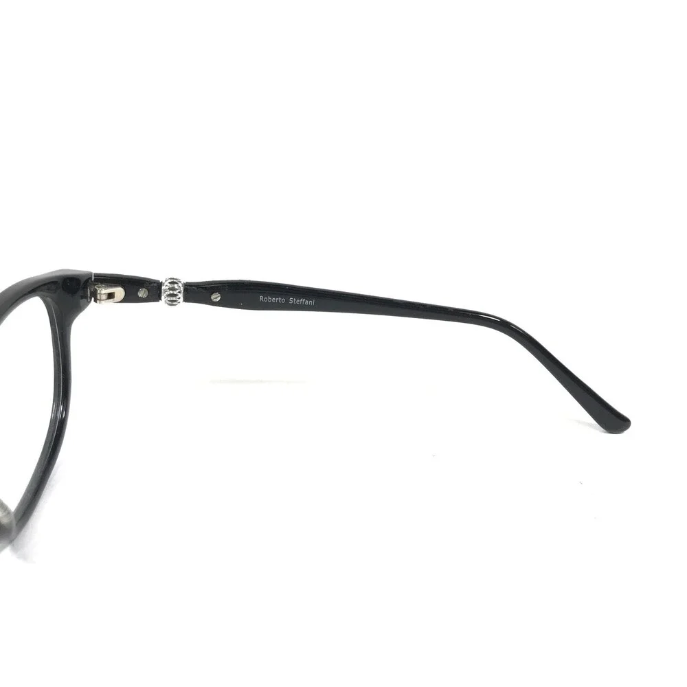Roberto Steffani RS 149 COL 90 Eyeglasses Frames Black Round Full Rim 54-16-135